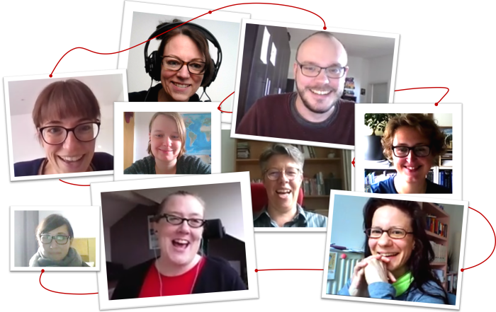 Eine Gruppe von Forschenden ist über ein wissenschaftliches Netzwerk international verbunden